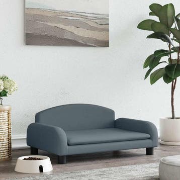 vidaXL Hondenmand 70x45x30 cm stof donkergrijs, Verzenden