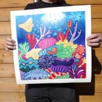 Kev Munday - Starlit Reef - Textured Giclee Print - No