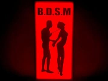 Amsterdam Red-lights District B.D.S.M lighted advertising