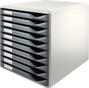 Leitz Ladenblok met 10 laden - Wit/Donkergrijs, Verzenden
