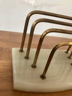 Brievenhouder - Onyx, Messing - Art deco brievenhouder