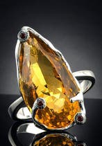 Citrien - Zilver - Ring - Kunstenaarsverklaring