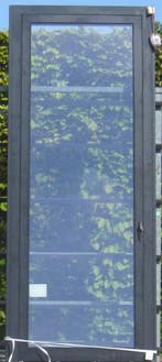 Aluminium buitendeur , voordeur , winkeldeur 100 x 255 zwart, 80 tot 100 cm, 215 cm of meer, Binnendeur, Nieuw