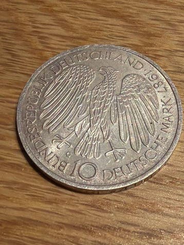 Duitsland. 10 Deutsche Mark 1987 Römische Verträge - 15,5g