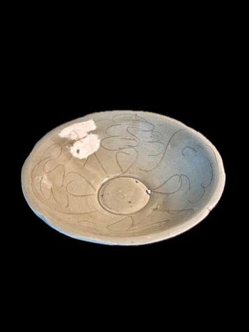 celadon Kom - 6.5 cm - Bol dépoque Song (Zonder