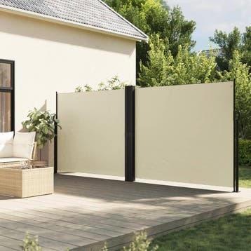 vidaXL Windscherm uittrekbaar 180x1200 cm crèmekleurig, Verzenden, Nieuw