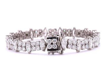 Armband Platina - 13.30ct. tw. Diamant (Lab-grown), Nieuw