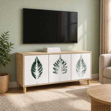 vidaXL Tv-meubel HANAU 102 x 33 x 50 cm Sonoma Bewerkt hout, Verzenden, Nieuw