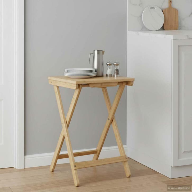 vidaXL Keukentafel Naturel 40 x 30 x 53,5 cm Bamboe, Huis en Inrichting, Tafels | Eettafels, Nieuw, Verzenden