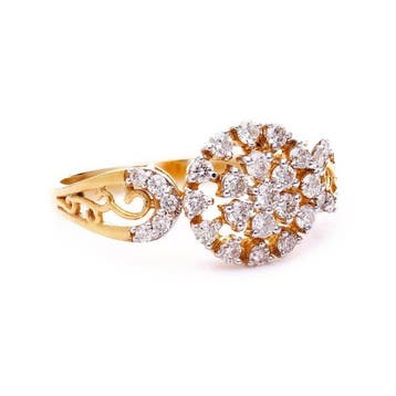 Ring - 18 karaat Geel goud - 0.38ct. tw. Diamant, Nieuw