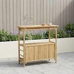 vidaXL Buiten Bartafel met opslag Naturel 110 x 50 x 105 cm, Verzenden, Nieuw