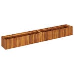 vidaXL Plantenbak verhoogd 200x30x25 cm massief acaciahout, Verzenden, Nieuw