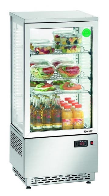 Koelvitrine | 78L | Grijs | +2°C/+12°C | 4 Schappen |, Verzenden, Nieuw in verpakking