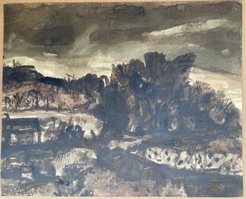 René Allio (1924-1995) - Paysage quasi abstrait (Vendu sans