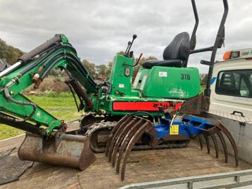 Veiling: Minigraver Bobcat 319 EA Diesel 2005, Ophalen