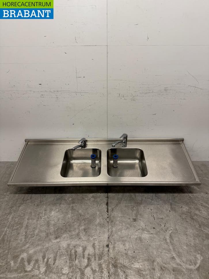 Bac à évier en acier inoxydable Double évier avec robinet, Articles professionnels, Horeca | Autre, Envoi
