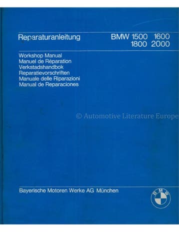 1966 BMW 1500 | 1600 | 1800 | 2000 WERKPLAATSHANDBOEK