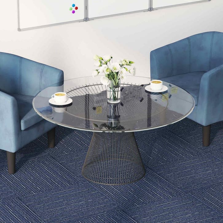 vidaXL Vloertegel Gestreept Blauw 50 x 50 cm 20 st PP en, Bricolage & Construction, Planches & Dalles, Envoi