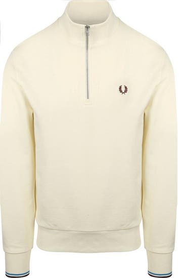 Fred Perry Half Zip Trui Ecru maat Maat 52/54 (L) Heren, Verzenden