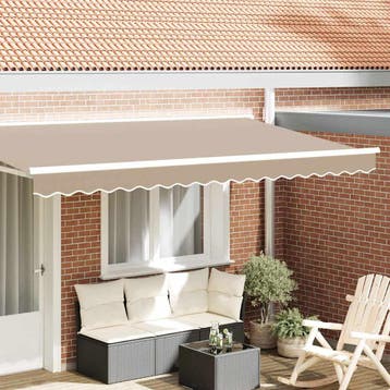 vidaXL vervangende markies volant Beige 380 x 20 cm, Tuin en Terras, Verzenden, Nieuw