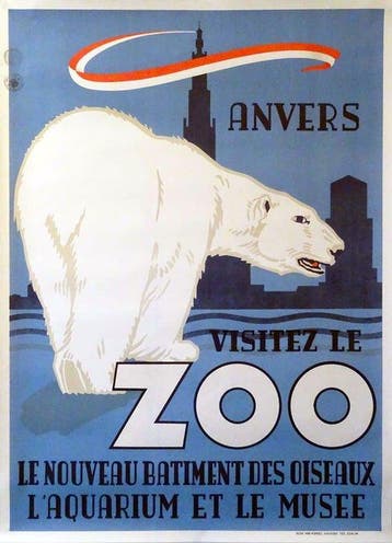 René Van Poppel - Anvers: Visitez le ZOO - jaren 1950