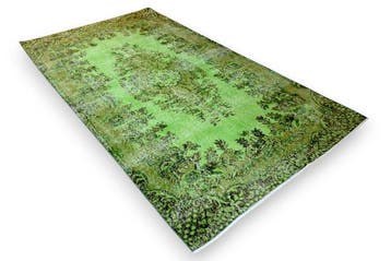 Groene vintage - Vloerkleed - 290 cm - 160 cm - met, Nieuw