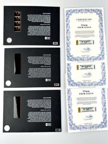 Jurassic Park – Rare Trilogy Set of 3 Mounted 35mm Film, Nieuw
