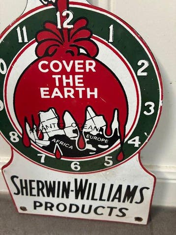 Vintage Sherwin-Williams Products reclamebord – Cover The