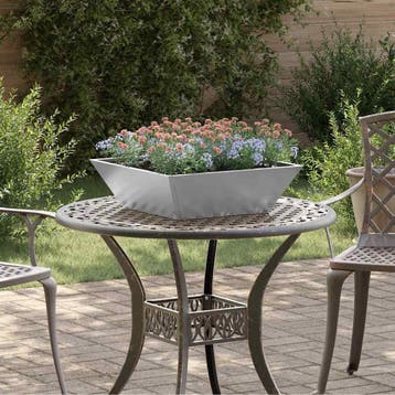 vidaXL Plantenbak 5 st zilver 50 x 50 x 15 cm Gegalvaniseerd, Verzenden
