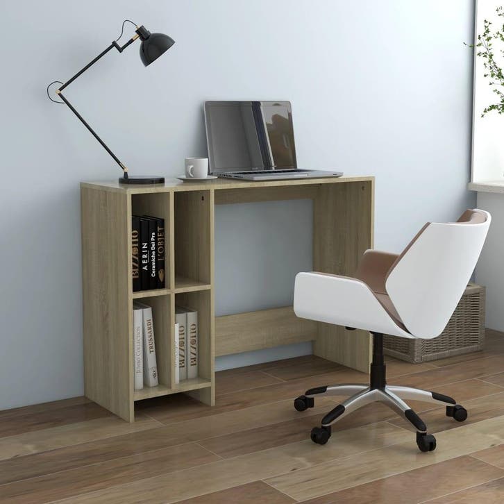 vidaXL Bureau 102,5x35x75 cm bewerkt hout sonoma, Huis en Inrichting, Bureaus, Nieuw, Verzenden