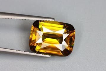 Sans prix de réserve - 1 pcs Jaune, Brun Sphène - 8.58 ct -, Bijoux, Sacs & Beauté, Pierres précieuses