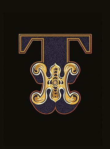 VERSACE ALFABET - Letter T (Nero/Oro) / Vloertegel en, Ophalen of Verzenden, Nieuw