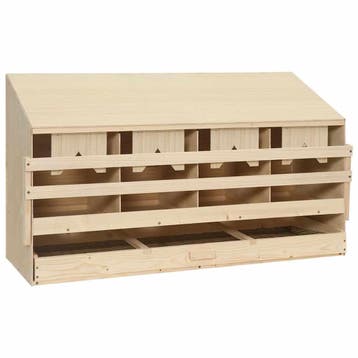 vidaXL Kippenlegkast 4 compartimenten 106x40x59 cm massief, Verzenden