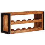 vidaXL Wijnrek Bruin 100 x 45 x 33 cm Massief Acacia Hout, Verzenden, Nieuw