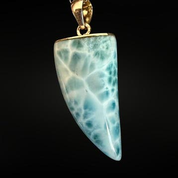 Prachtige hanger van larimar – zilver 925 Hanger - Hoogte: