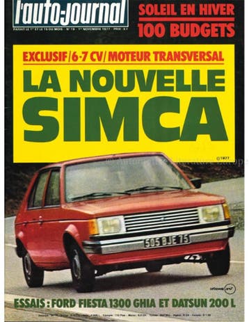1977 LAUTO-JOURNAL MAGAZINE 19 FRANS