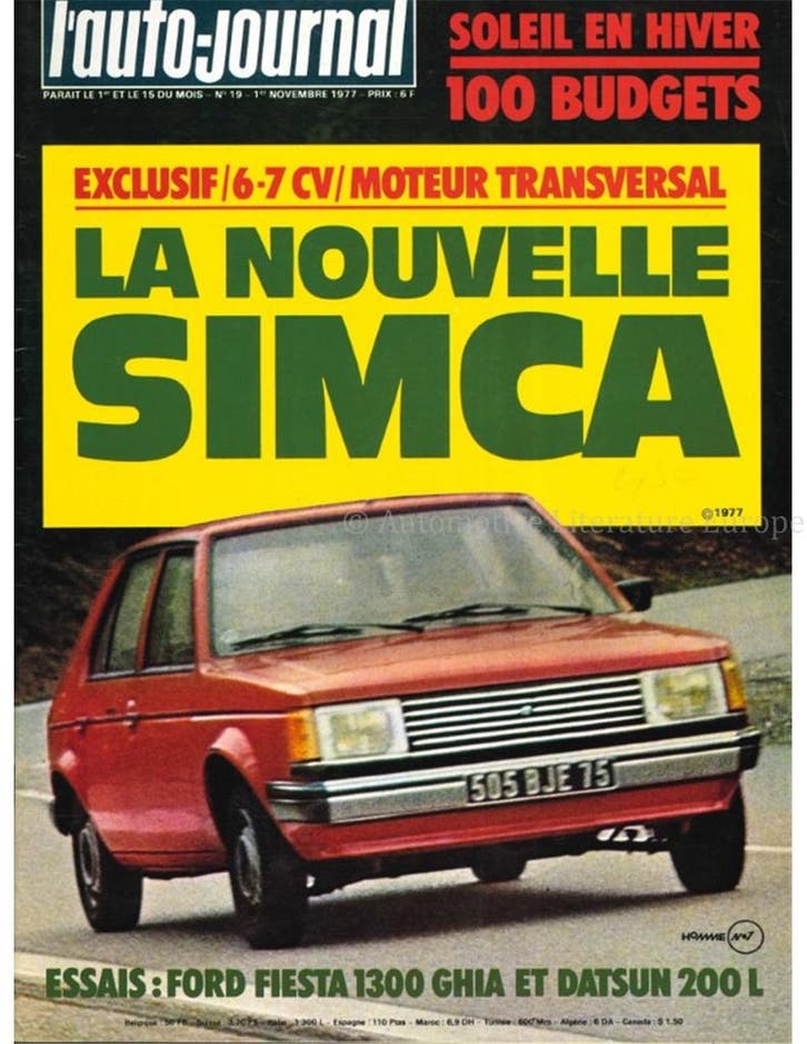 1977 LAUTO-JOURNAL MAGAZINE 19 FRANS, Livres, Autos | Brochures & Magazines