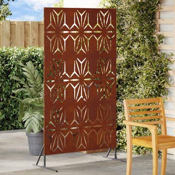 vidaXL Privacyscherm 100 x 50 x 180 cm weervast staal, Verzenden, Nieuw