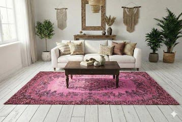 rose vintage - Tapis - 205 cm - 110 cm - Avec certificat, Maison & Meubles