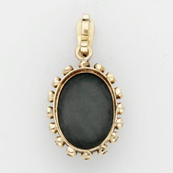 Pendentif - 14 carats Or jaune - Malachiet