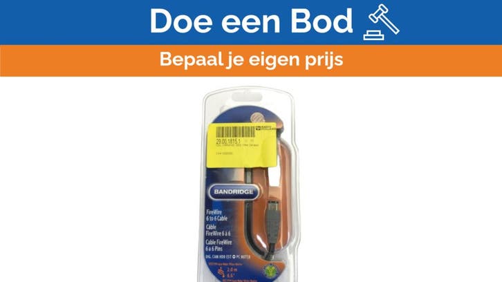Bieden: Bandridge 1394 FireWire Data Cable, Watersport en Boten, Navigatiemiddelen en Scheepselektronica, Ophalen of Verzenden