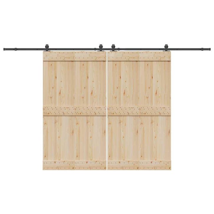 vidaXL Doos met onderdelen voor schuifdeur 366 cm staal, Doe-het-zelf en Bouw, Hang- en Sluitwerk, Nieuw, Verzenden
