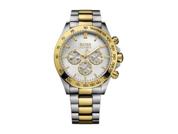 Veiling - Hugo Boss | Elegante Two-Tone Ikon Chronograaf, Handtassen en Accessoires, Nieuw