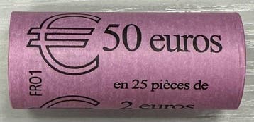 Andorra. 2 Euro 2023 (25 monnaies) en rouleau (Zonder