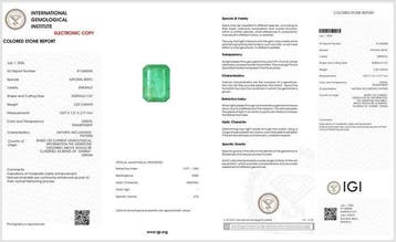 1 pcs Vert Émeraude - 2.20 ct - International Gemological, Nieuw