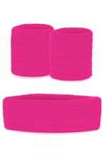 Kind Zweetbandjes Set Roze Kinder Hoofdband Polsbandjes Pink, Ophalen of Verzenden, Nieuw