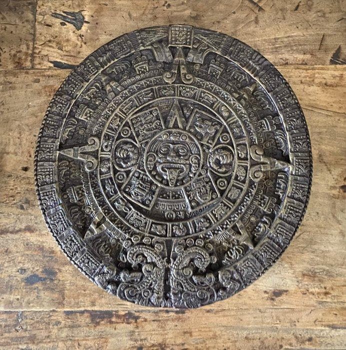 Calendrier perpétuel - Zonnesteen - Mexique - calendrier, Antiquités & Art, Curiosités & Brocante