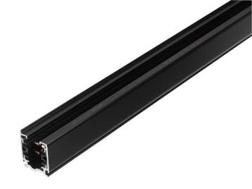 Global 3-Fase-Rail zwart 1 meter, Huis en Inrichting, Verzenden, Nieuw, Metaal