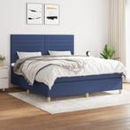 vidaXL Boxspring met matras stof blauw 180x200 cm, Verzenden, Nieuw