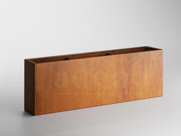 Adeqo cortenstaal plantenbak rechthoek 200 x 40 x 80 cm, 100 cm of meer, Verzenden, Nieuw, Balkon